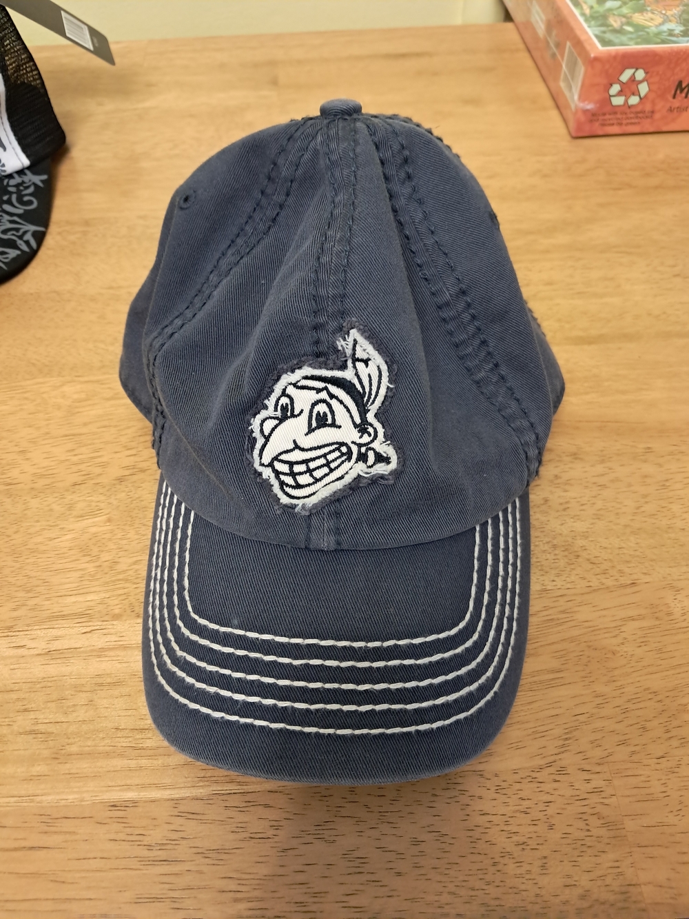 Vintage Cleveland Indians Hat Cooperstown Collection RARE Sample Chief Wahoo